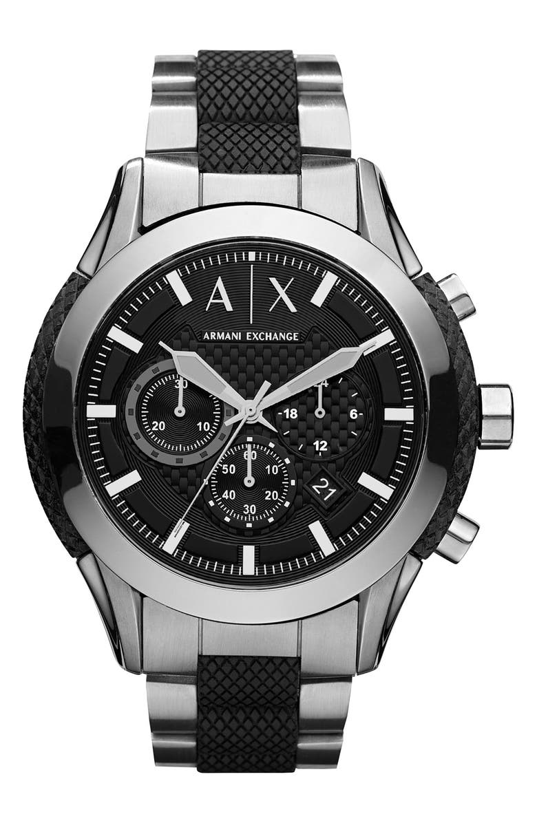 AX Armani Exchange Chronograph Bracelet Watch, 47mm | Nordstrom
