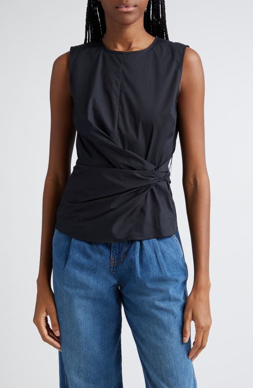 Veronica Beard Busa Twist Front Top Black at Nordstrom,