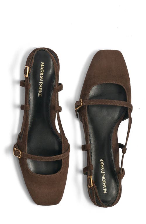 Shop Marion Parke Mary Jane Slingback Sandal In Chocolate