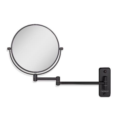 Zadro Wall Mounted Makeup Mirror With 8x/1x Magnifications In Oil-rubbed Bronze