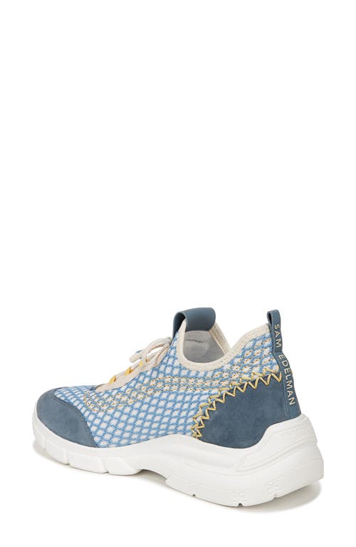 Sam Edelman Chelsie Knit Sneaker In Summer Sky/blue Mist