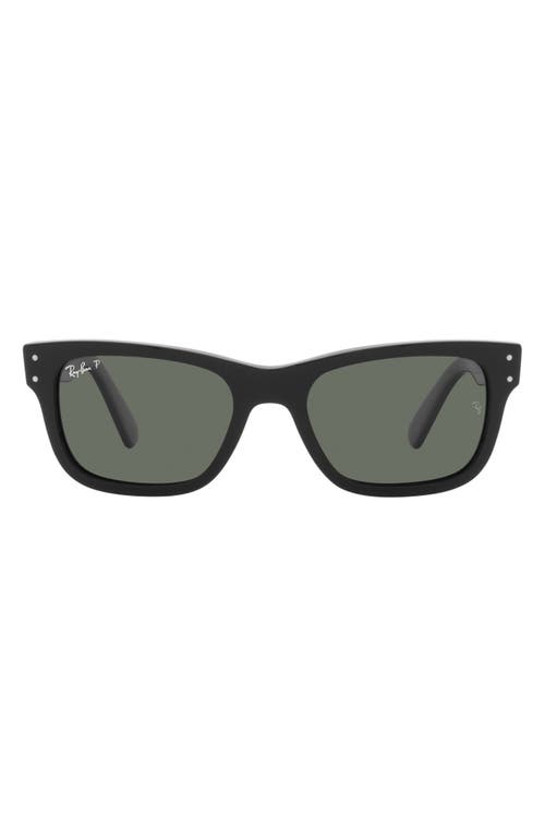 Ray Ban Ray-ban Womens Black Rb2283 Mr Burbank Rectangle-frame Acetate Sunglasses In Black/polar Green