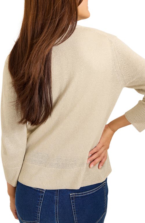 Tommy Bahama Addison Shimmer Convertible Linen Blend Cardigan In Soft Gold