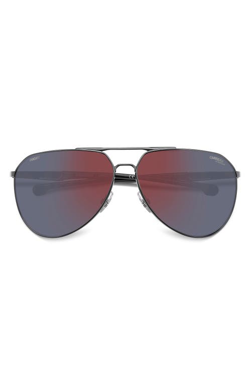 Shop Carrera Eyewear X Ducati Carduc 67mm Oversize Aviator Sunglasses In Black/red Mirror Polar