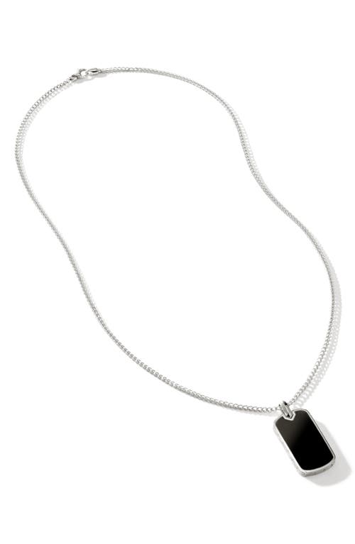 John Hardy Dog Tag Pendant Necklace in Silver at Nordstrom