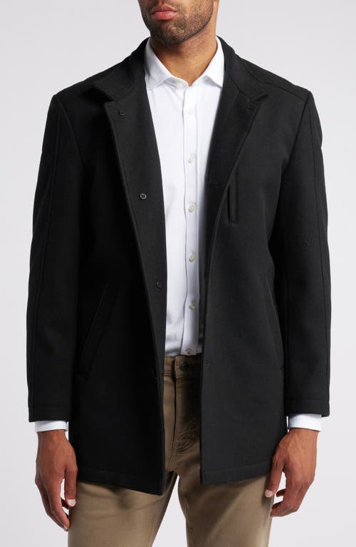 Johnston & Murphy Upton Car Coat With Removable Bib In Black