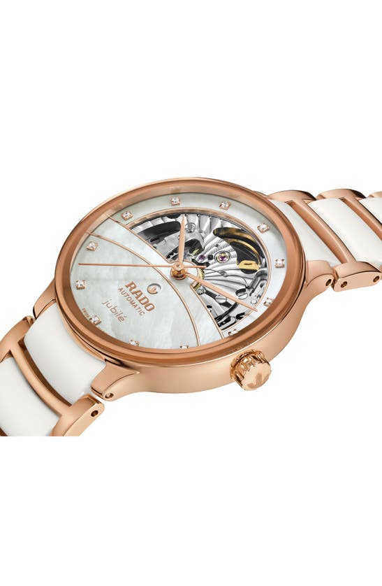 Rado Centrix Open Heart Automatic Watch, 35mm In White