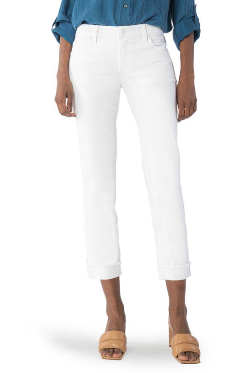 KUT from the Kloth Amy Fray Hem Crop Skinny Jeans Optic White at Nordstrom,