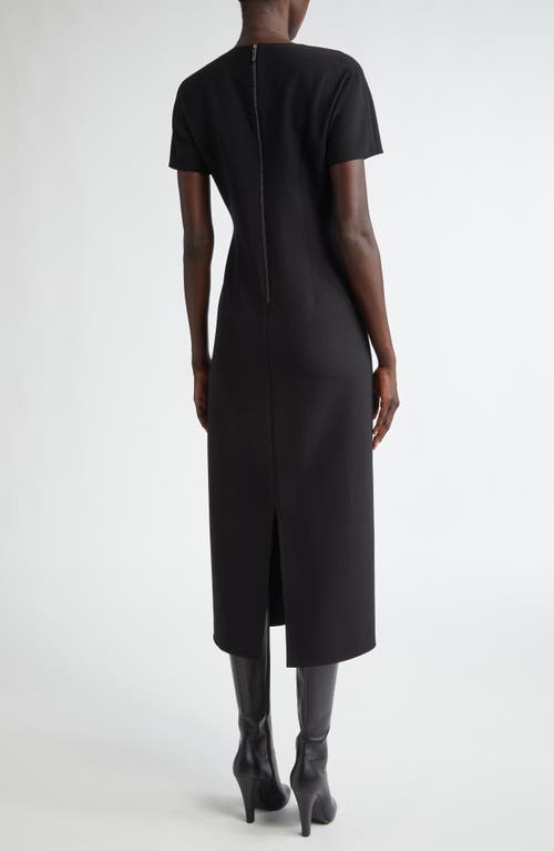 Lafayette 148 New York Double Face Stretch Wool Sheath Dress In Black