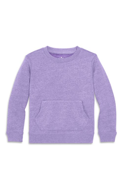 Shop Primary Cozy Fleece Crewneck Sweatshirt In Heather Iris