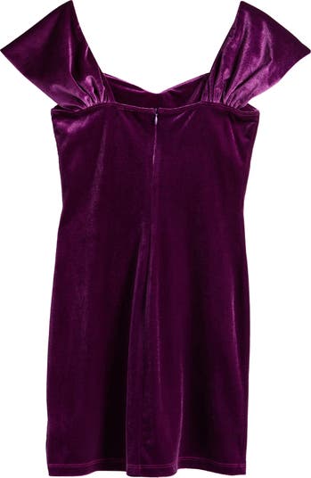 Velvet by Graham & Spencer womens Estella Mini Dress, S, Purple