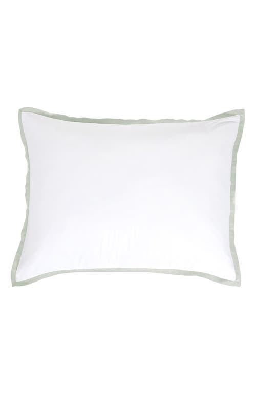 Shop Pom Pom At Home Langston Sateen Duvet Cover & Sham Set In White/seaglass