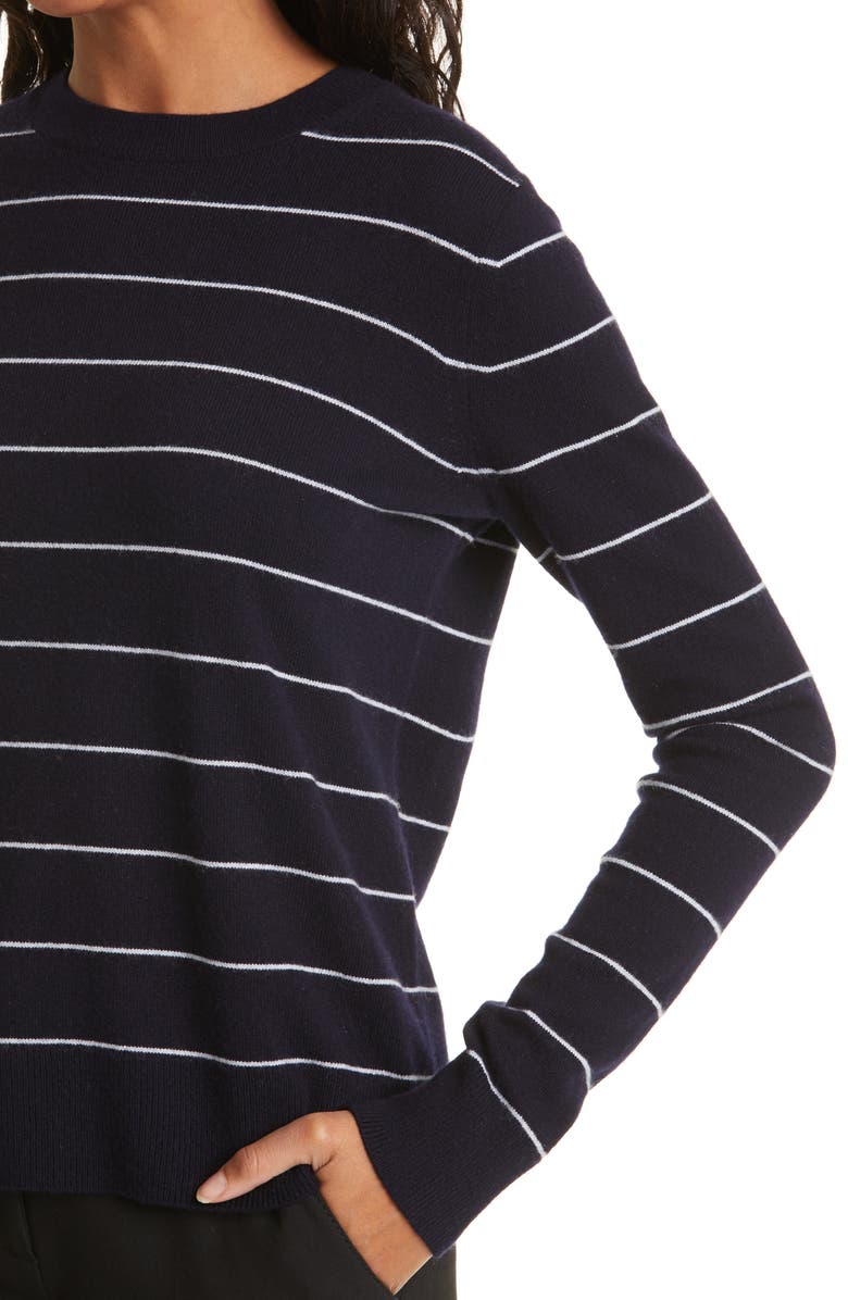 Vince Stripe Wool & Cashmere Sweater, Alternate, color,