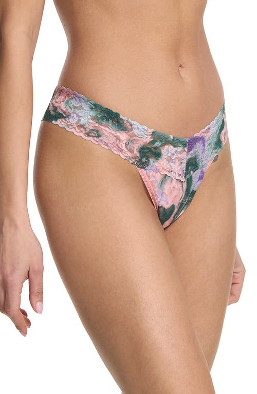 Hanky Panky Printed Signature Lace Low Rise Thong In Painter