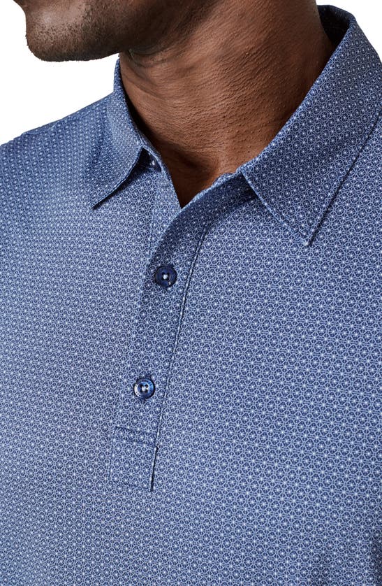 Shop 7 Diamonds Lenox Medallion Print Performance Polo In Navy