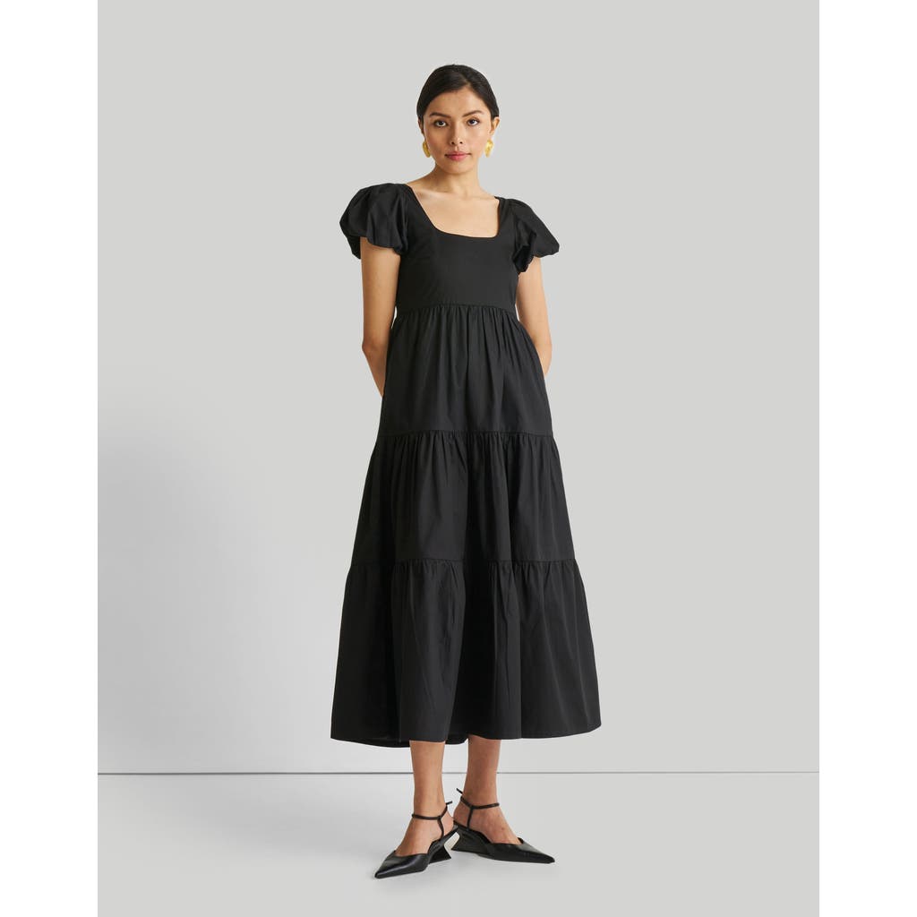 REISTOR REISTOR PUFF SLEEVE TIERED MAXI DRESS