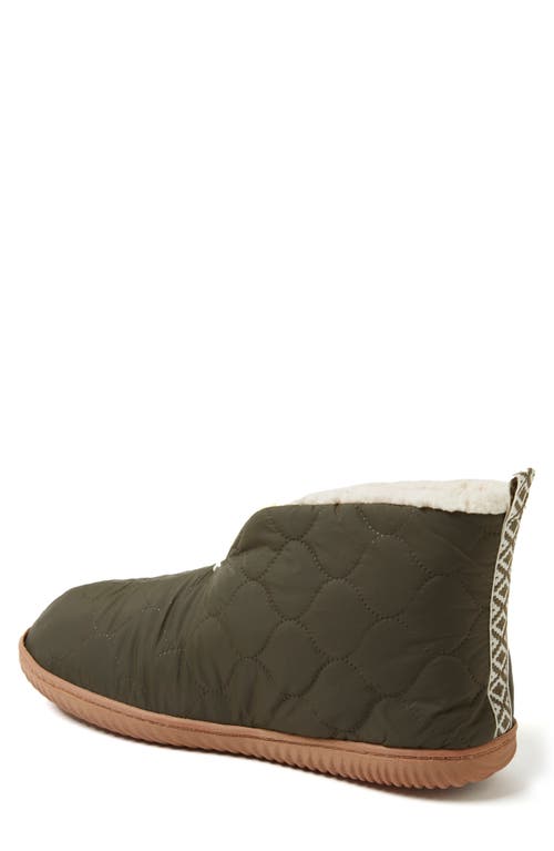 Dearfoams Warm Up Mens Memory Foam Bootie Slippers In Loden