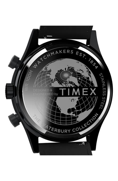 Timex Waterbury Traditional Fly Back Chronograph 43mm In Black