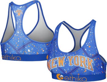 Ethika Women's Ethika Blue New York Knicks Racerback Sports Bra