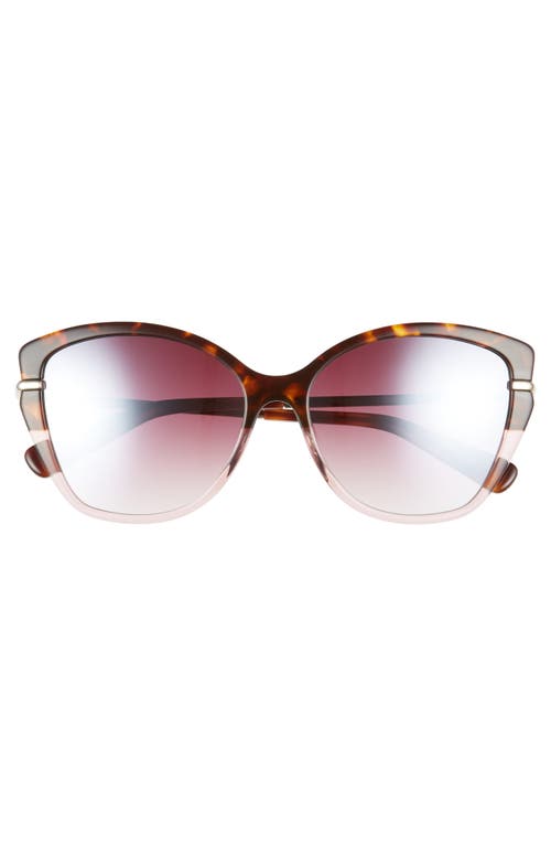 Shop Longchamp Heritage 57mm Butterfly Sunglasses In Pink Tortoise