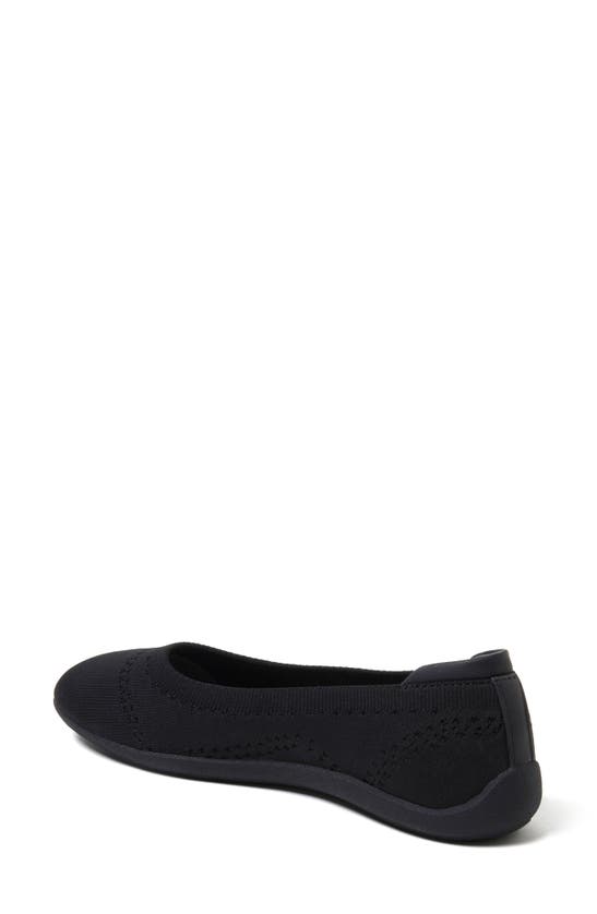 Dearfoams Misty Ballet Flat In Black Solid