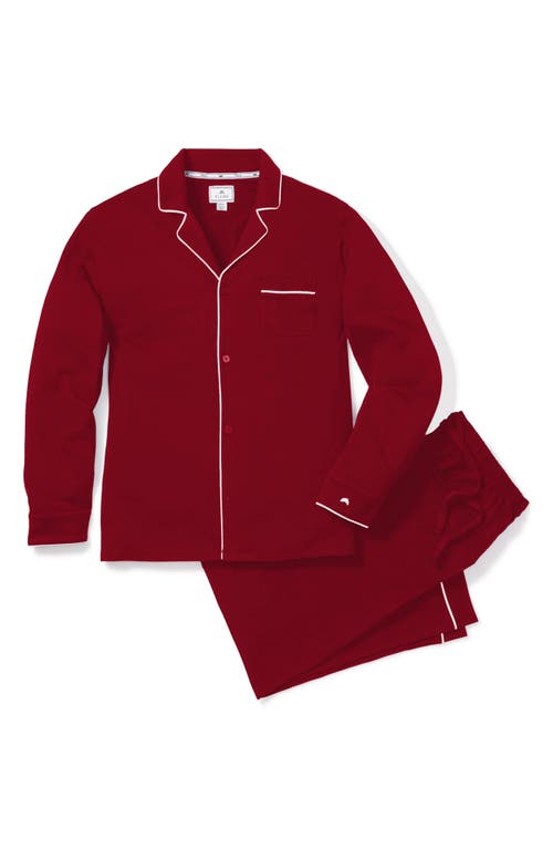 Shop Petite Plume Luxe Pima Cotton Pajamas In Bordeaux