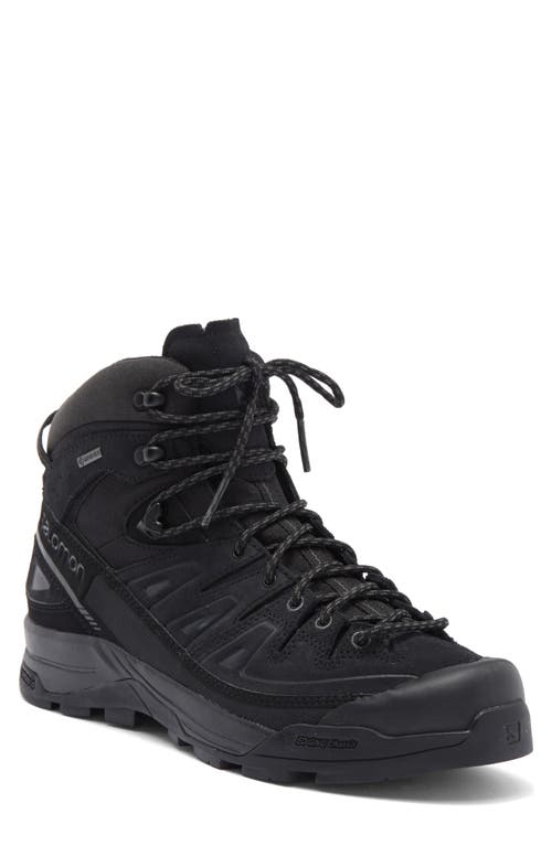 Shop Salomon X-alp Gore-tex® Waterproof High Top Sneaker In Black/black/asphalt