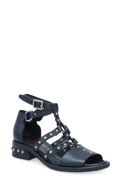 A.S.98 Gail Studded Cage Sandal in Black