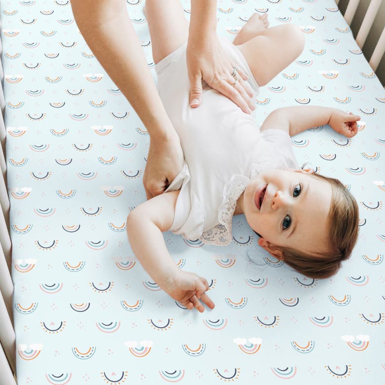 Shop Keababies Isla Fitted Crib Sheets In Jolly Rainbow