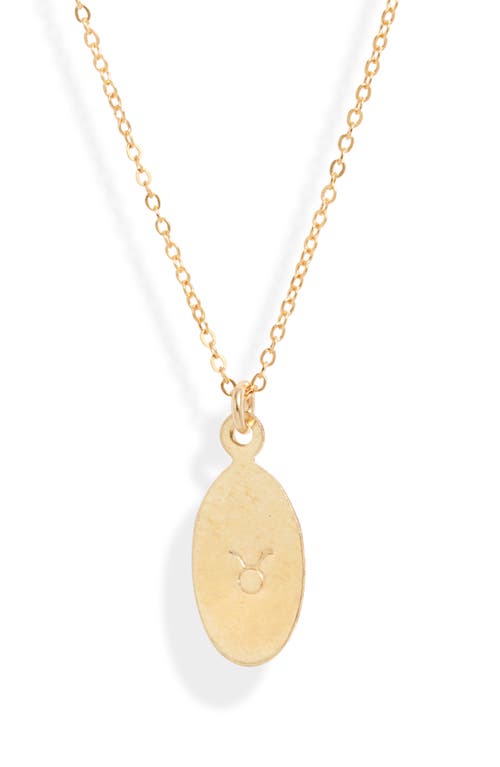 Shop Set & Stones Zodiac Horoscope Pendant Necklace In Gold - Taurus