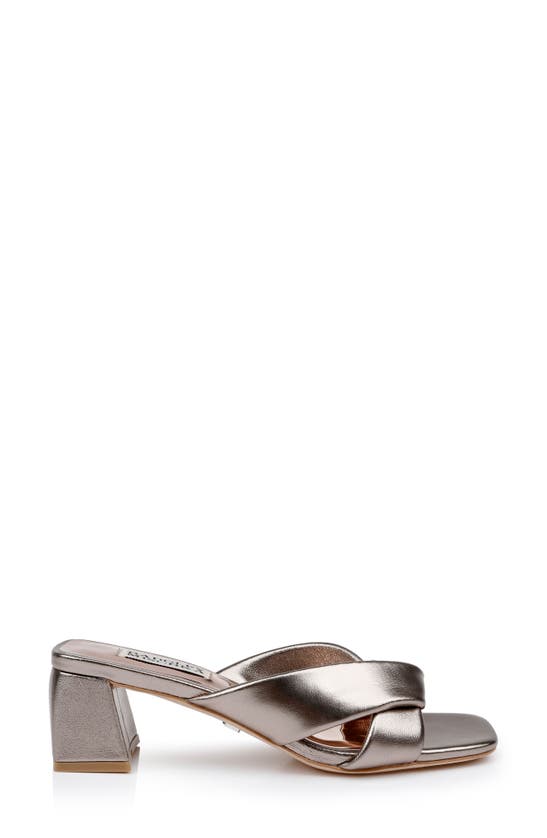 Shop Badgley Mischka Collection Briella Ii Slide Sandal In Light Bronze