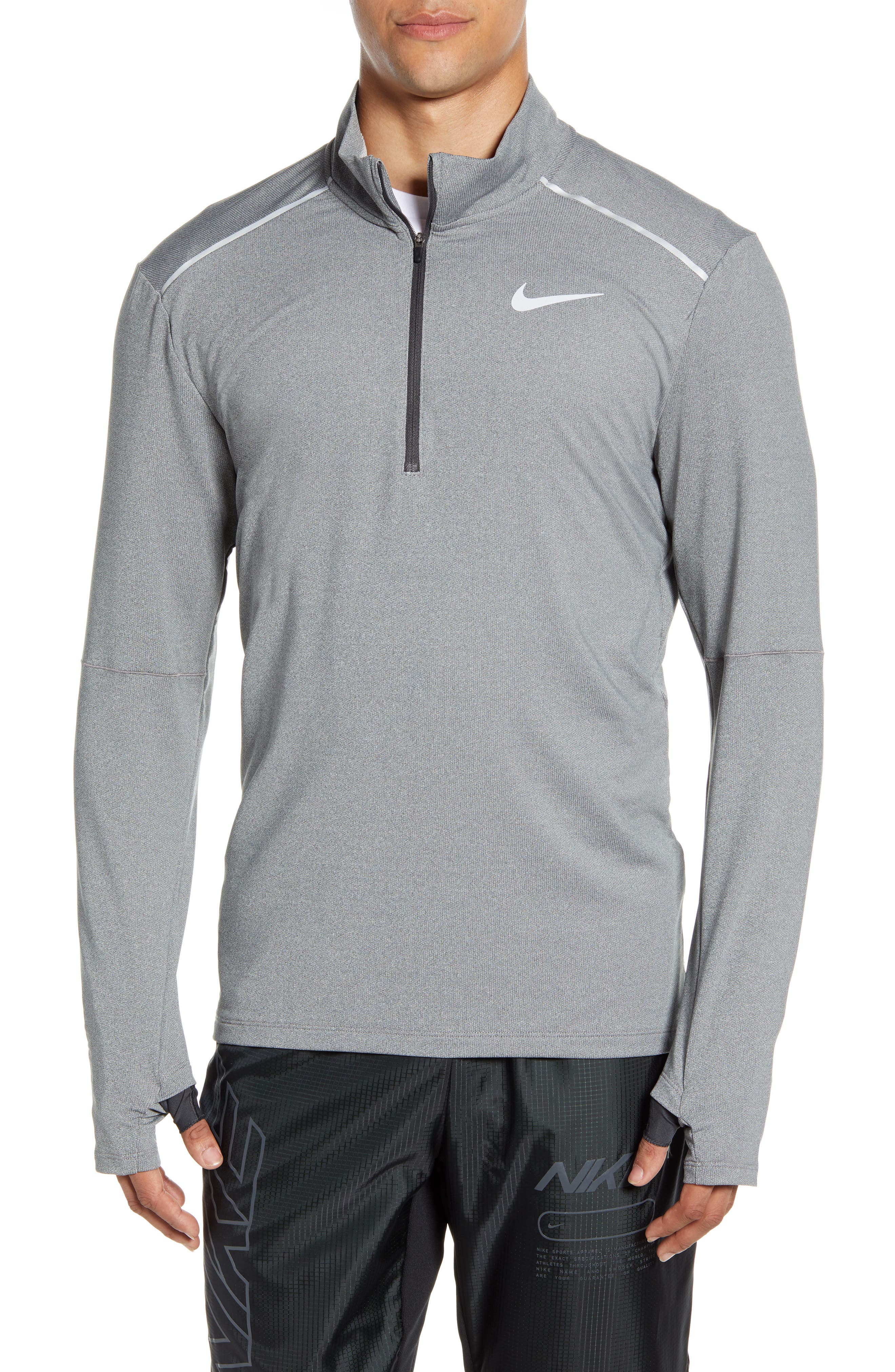 nike 3.0 half zip grey