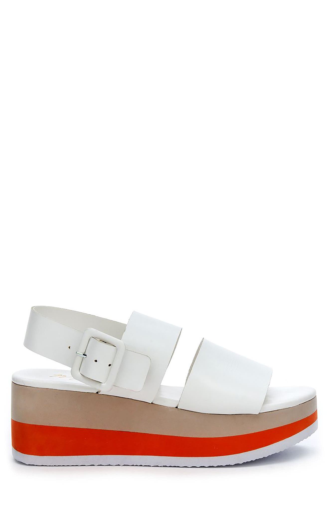 MATISSE Jams Wedge Sandal, Main, color, WHITE