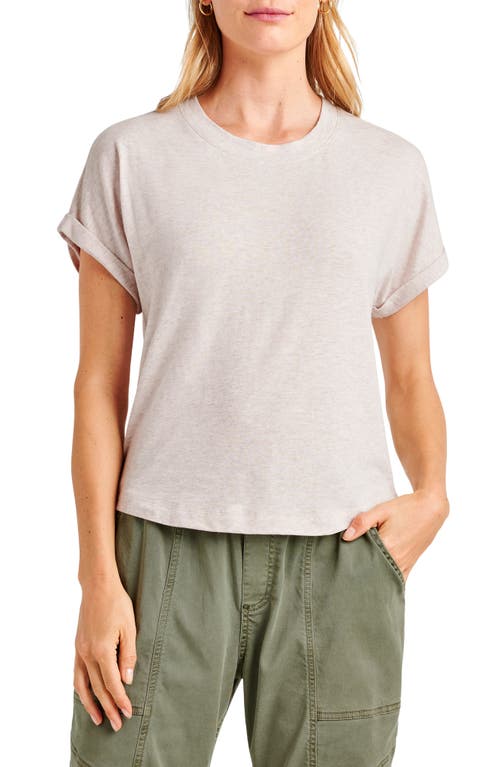 Shop Splendid Skye Slub T-shirt In Oat Heather