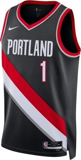 Unisex Nike Anfernee Simons Black Portland Trail Blazers Swingman Jersey - Icon Edition Size: Medium