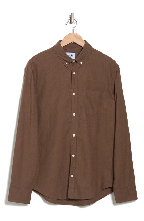 Nn07 Levon 5722 Slim Fit Button-down Shirt In Canela Brown