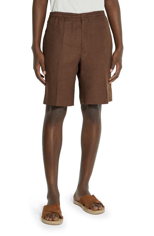 Zegna Belt Loops Shorts In Ferruggine