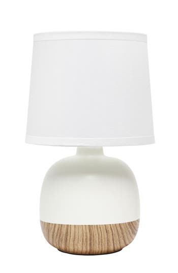 Shop Lalia Home Midcent Table Lamp In Light Wood/off White
