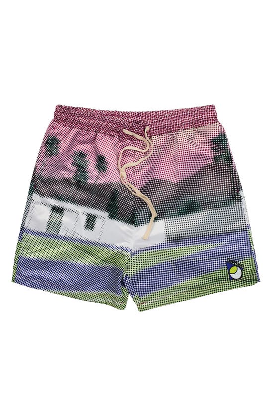 Shop Paterson Palm Springs Drawstring Shorts In Pink