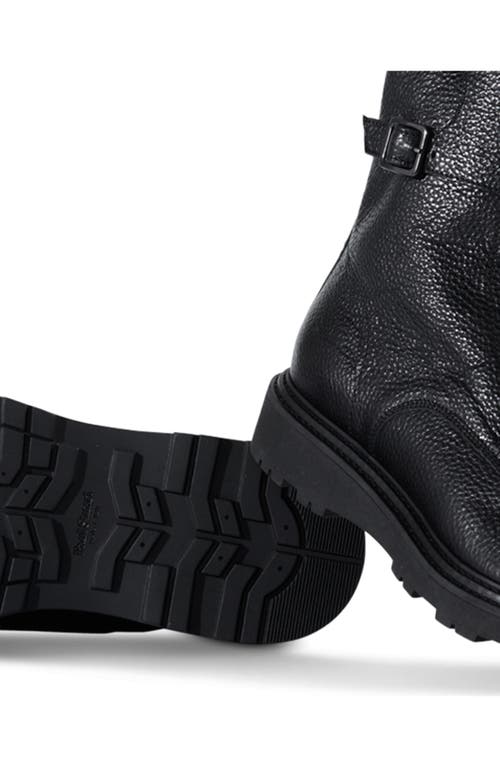 Paul Stuart Barton Boot In Black Tumbled Calf