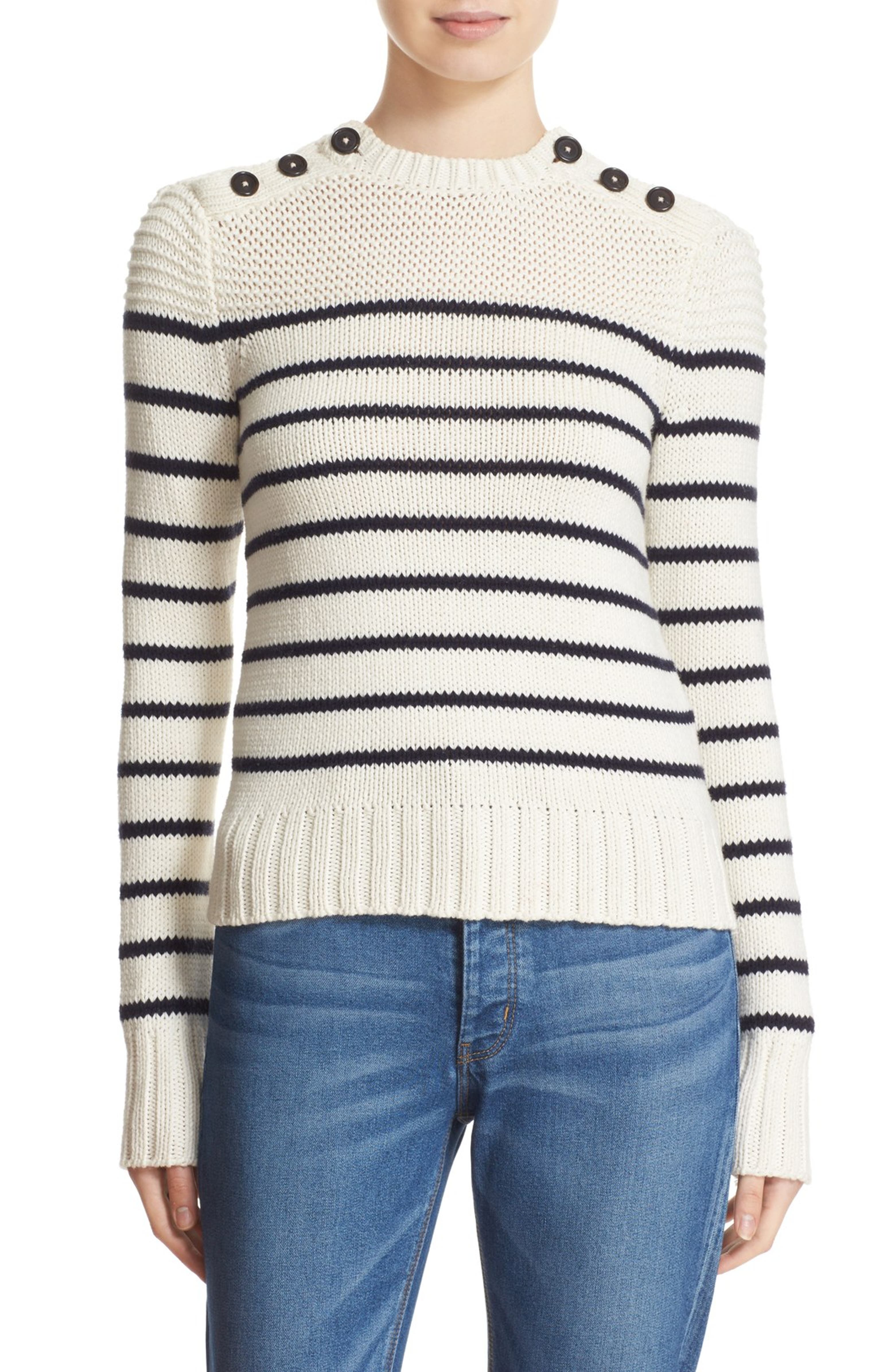 La Vie Rebecca Taylor Stripe Cotton & Wool Sweater | Nordstrom