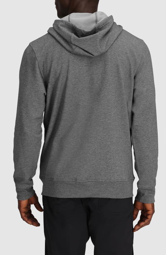 Shop Outdoor Research Essential Fleece Hoodie In Grey Heather