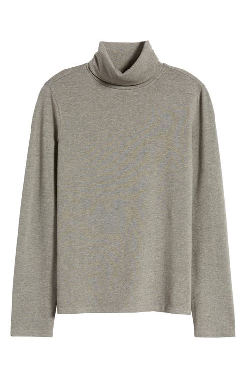 Shop Caslonr Caslon(r) Long Sleeve Turtleneck Top In Grey Dark Heather