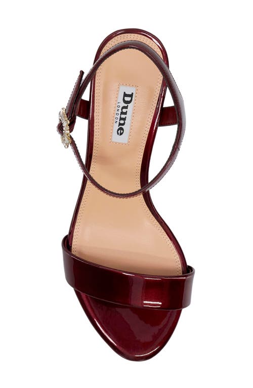 Shop Dune London Measure Ankle Strap Sandal In Red