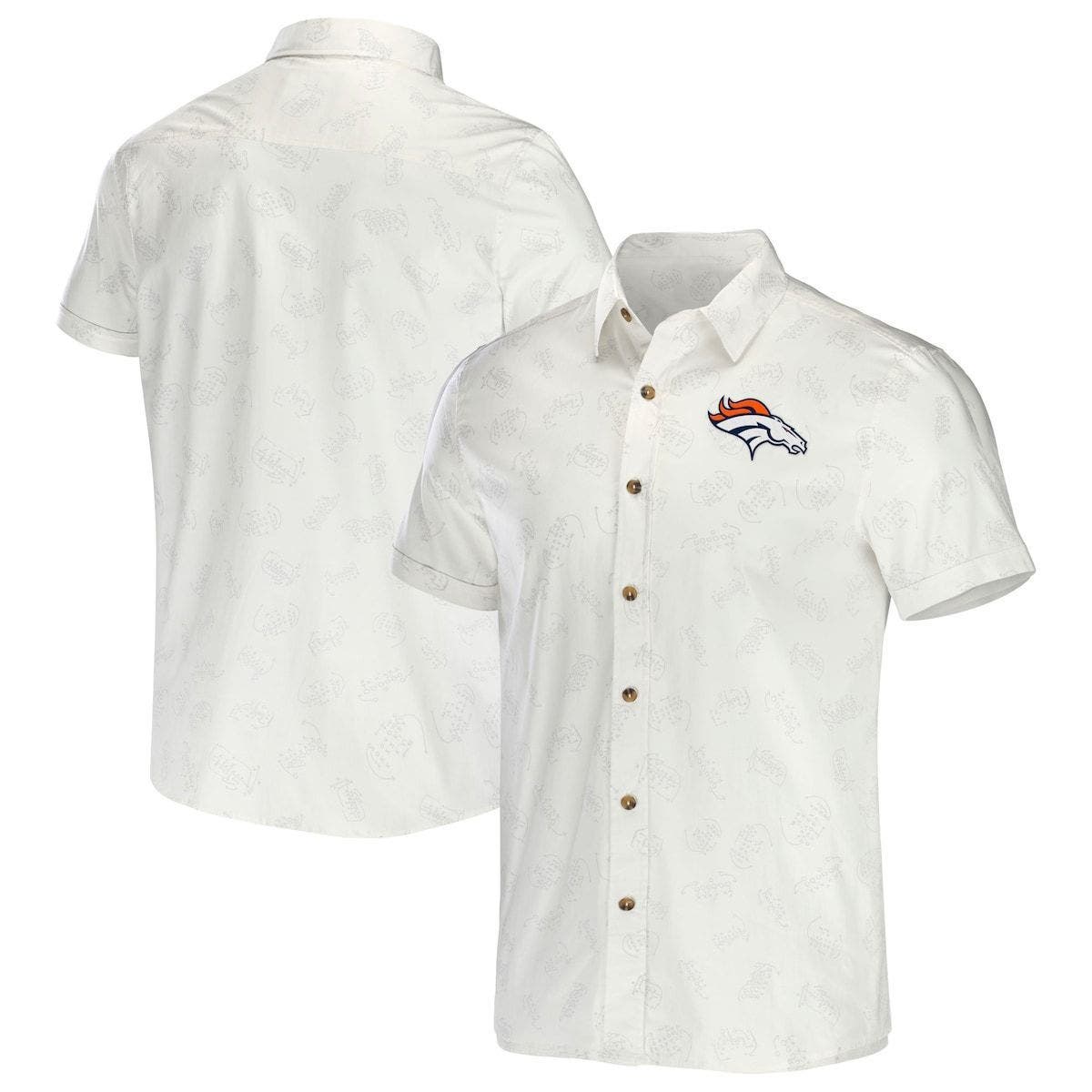 denver broncos button up shirt