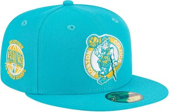 New Era Men's Turquoise Golden State Warriors 7-Time Champions Breeze  Grilled Yellow Undervisor 59FIFTY Fitted Hat