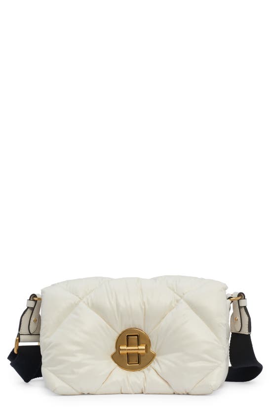 Moncler Puff Quilted Nylon Crossbody Bag In White