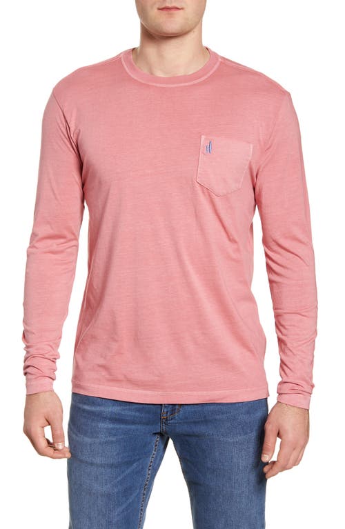 johnnie-O Brennan Long Sleeve Pocket T-Shirt in Malibu Red | Smart