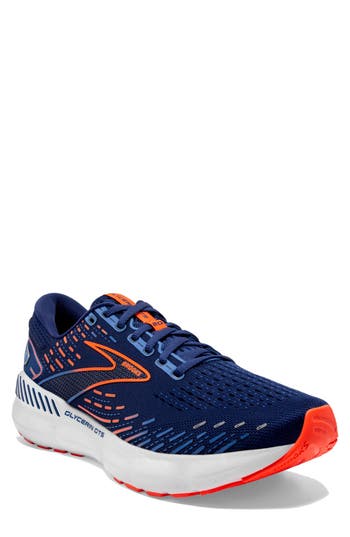 Brooks Men's Glycerin Gts 20 Running Shoes In Blue Depths/palace Blue/ Orange In Turquoise/aqua