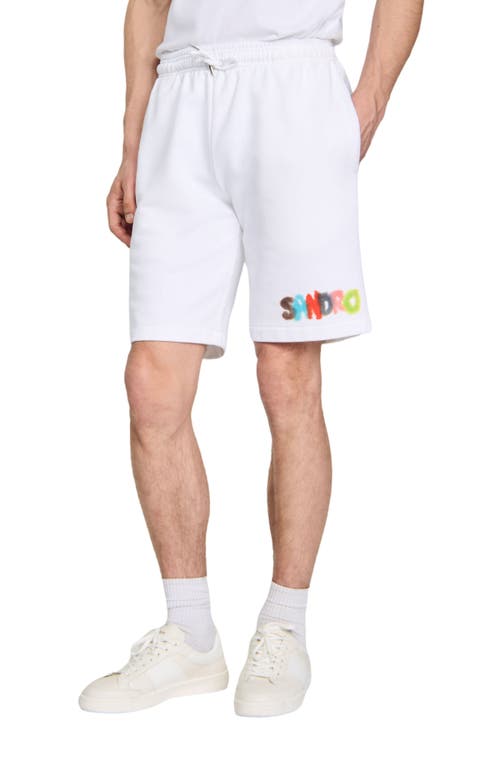 Shop Sandro Wild Animals Shorts In White